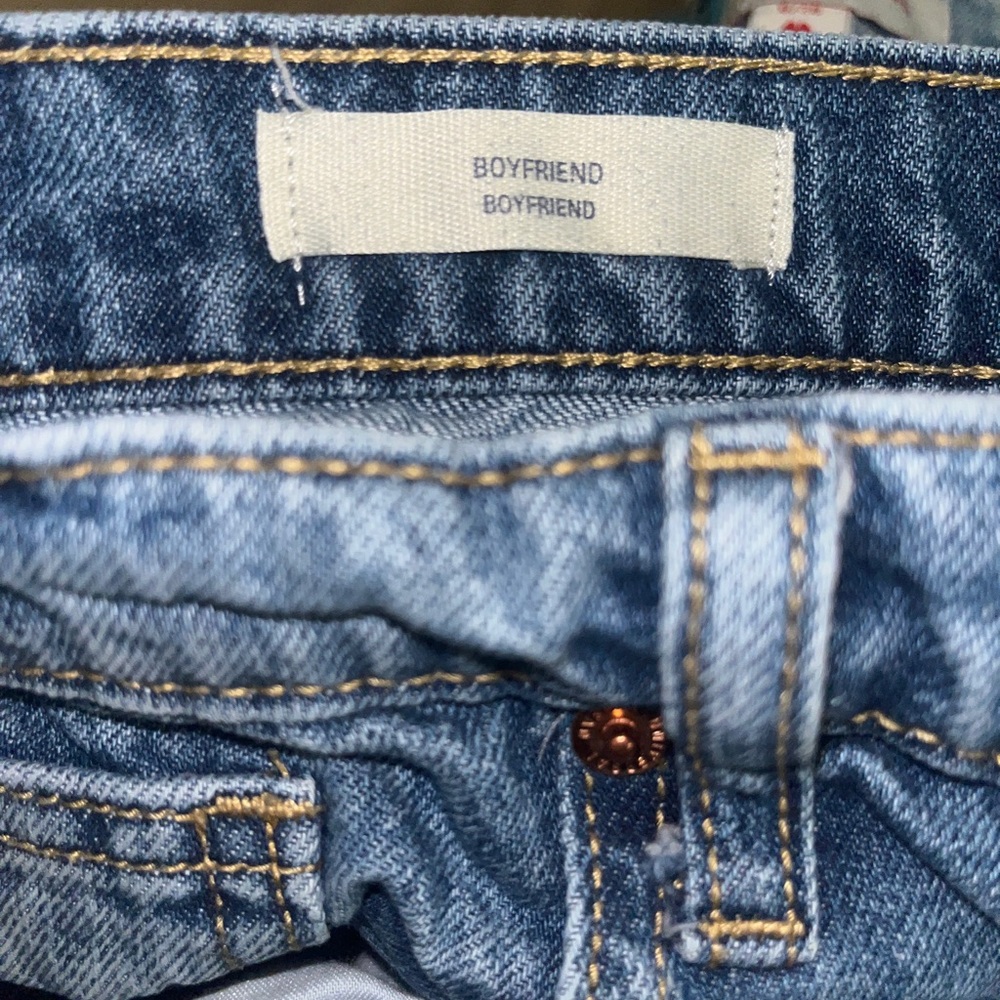 Blue Patchwork Jeans - image 5